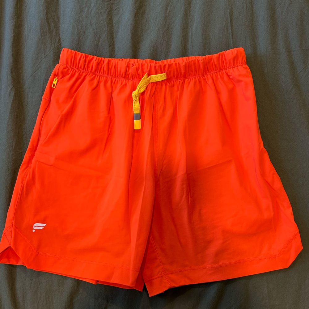 Fabletics Men's Orange Athletic Shorts